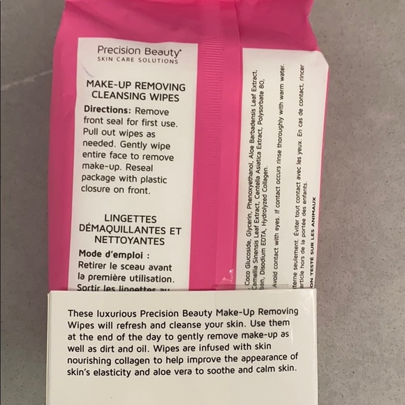 precision beauty makeup removing wipes